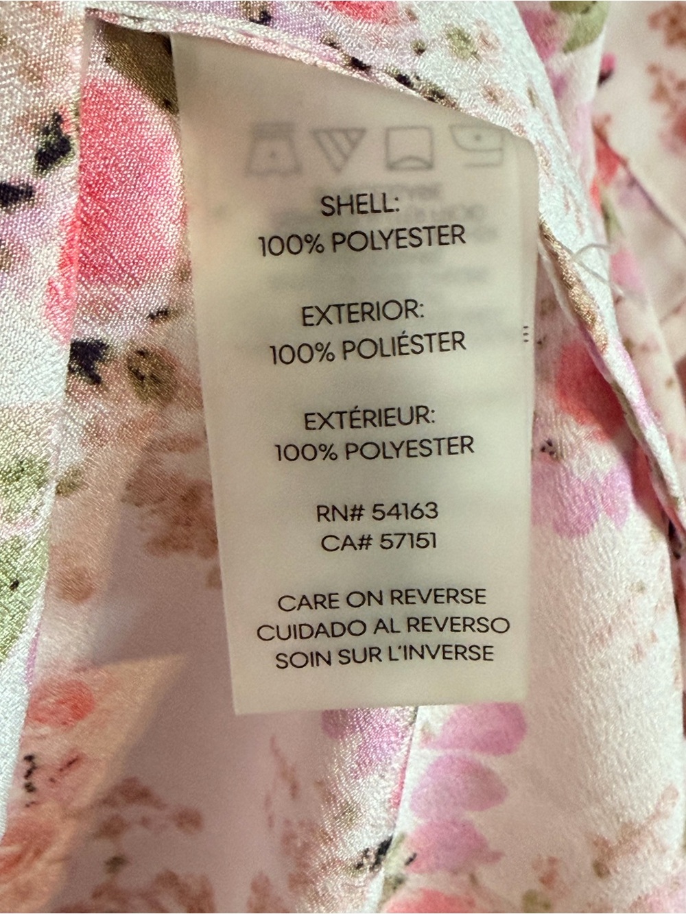Calvin Klein Lavender to Cream Floral Ombre Tunic - Picture 8 of 10